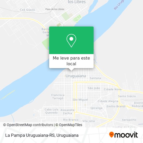 La Pampa Uruguaiana-RS mapa