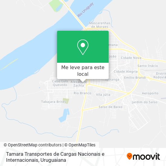 Tamara Transportes de Cargas Nacionais e Internacionais mapa