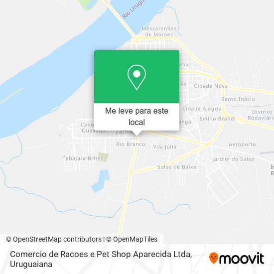 Comercio de Racoes e Pet Shop Aparecida Ltda mapa