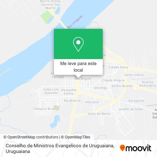 Conselho de Ministros Evangelicos de Uruguaiana mapa