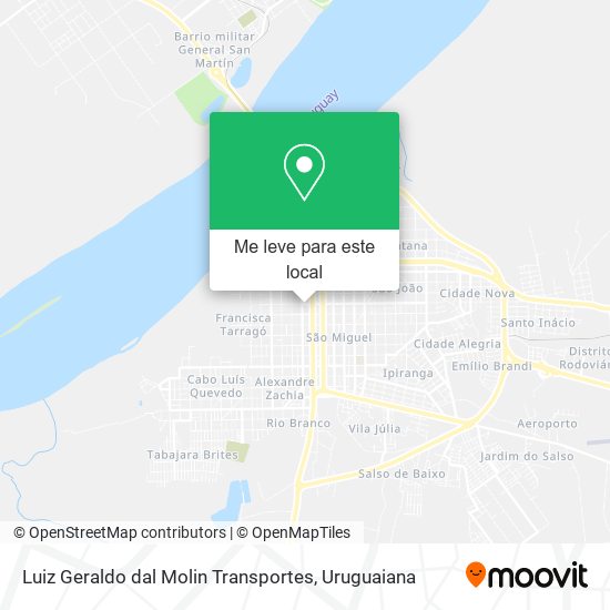 Luiz Geraldo dal Molin Transportes mapa