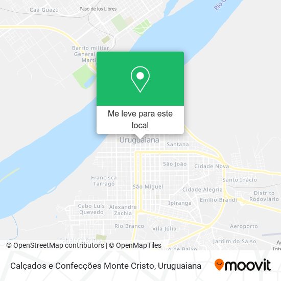 Calçados e Confecções Monte Cristo mapa