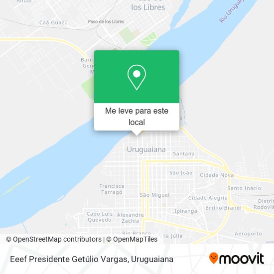Eeef Presidente Getúlio Vargas mapa