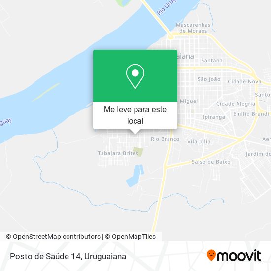 Posto de Saúde 14 mapa