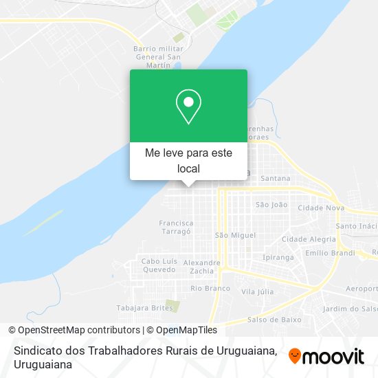 Sindicato dos Trabalhadores Rurais de Uruguaiana mapa