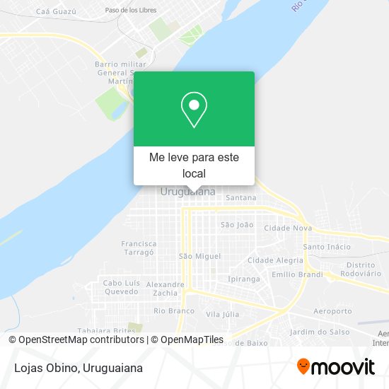 Lojas Obino mapa