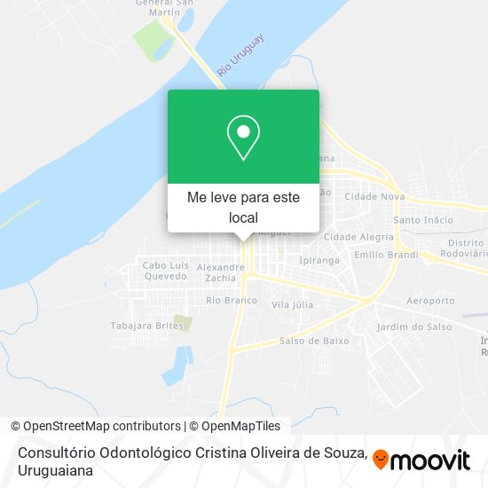 Consultório Odontológico Cristina Oliveira de Souza mapa