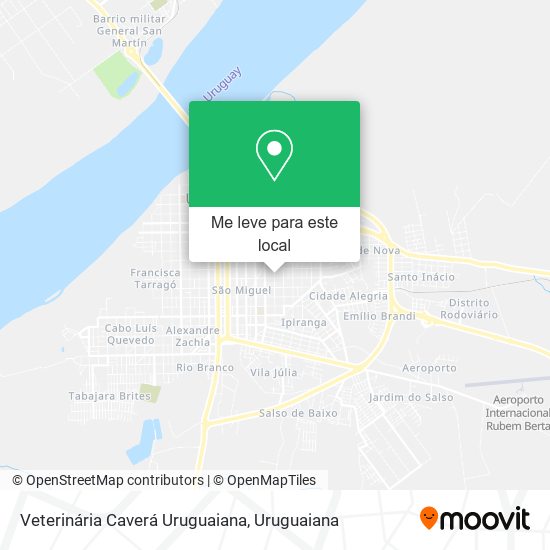 Veterinária Caverá Uruguaiana mapa