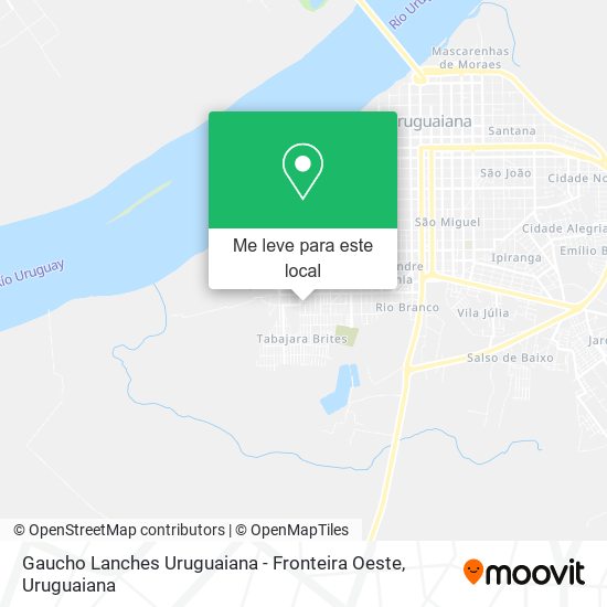 Gaucho Lanches Uruguaiana - Fronteira Oeste mapa
