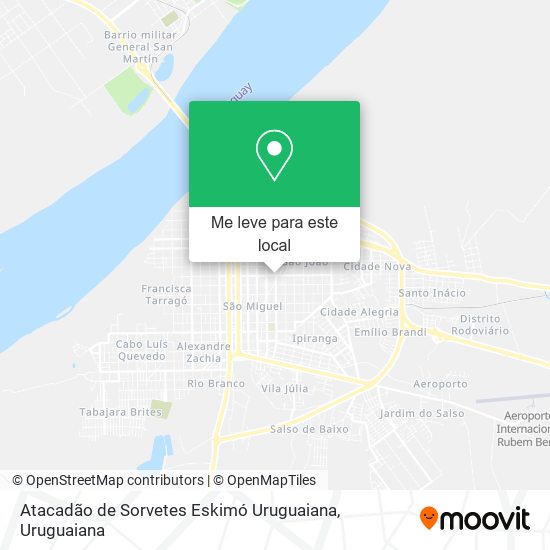 Atacadão de Sorvetes Eskimó Uruguaiana mapa