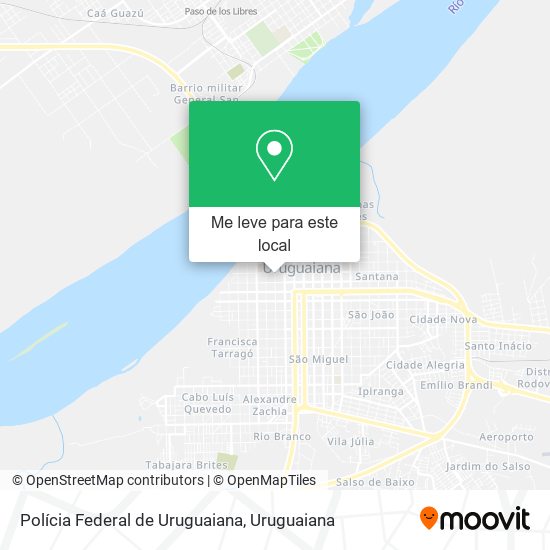 Polícia Federal de Uruguaiana mapa