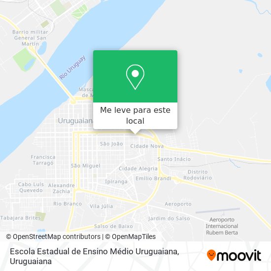 Escola Estadual de Ensino Médio Uruguaiana mapa