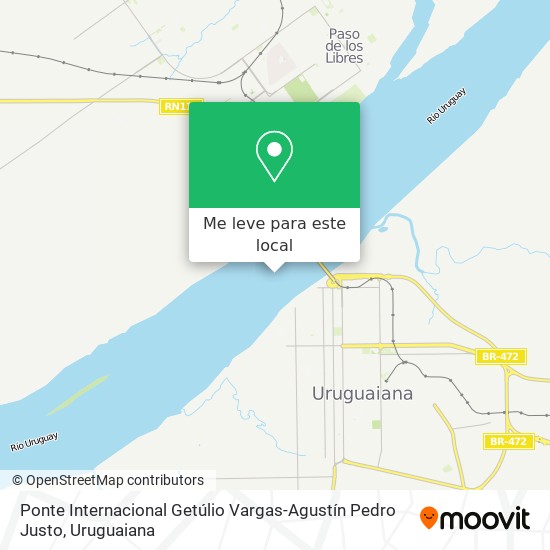 Ponte Internacional Getúlio Vargas-Agustín Pedro Justo mapa