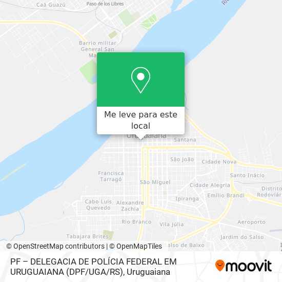 PF – DELEGACIA DE POLÍCIA FEDERAL EM URUGUAIANA (DPF / UGA / RS) mapa