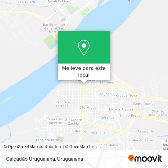 Calçadão Uruguaiana mapa