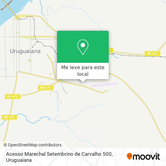 Acesso Marechal Setembrino de Carvalho 500 mapa