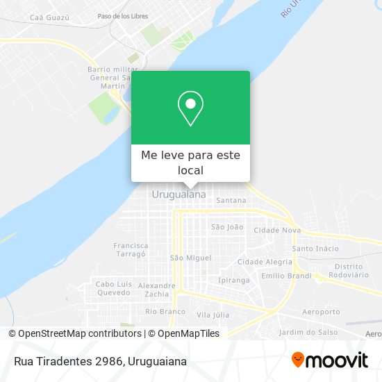 Rua Tiradentes 2986 mapa