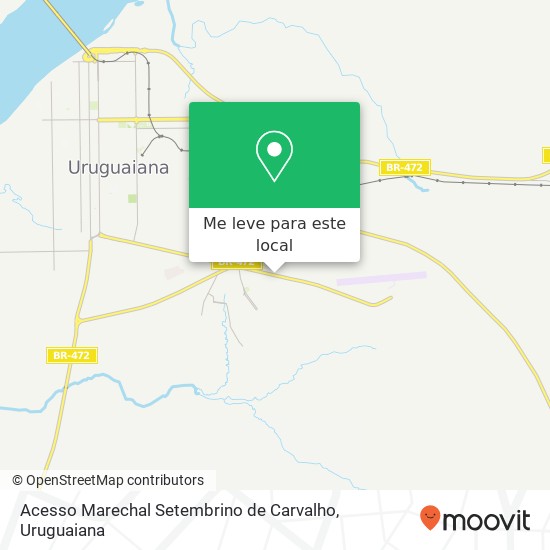 Acesso Marechal Setembrino de Carvalho mapa