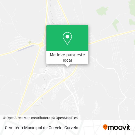 Cemitério Municipal de Curvelo mapa