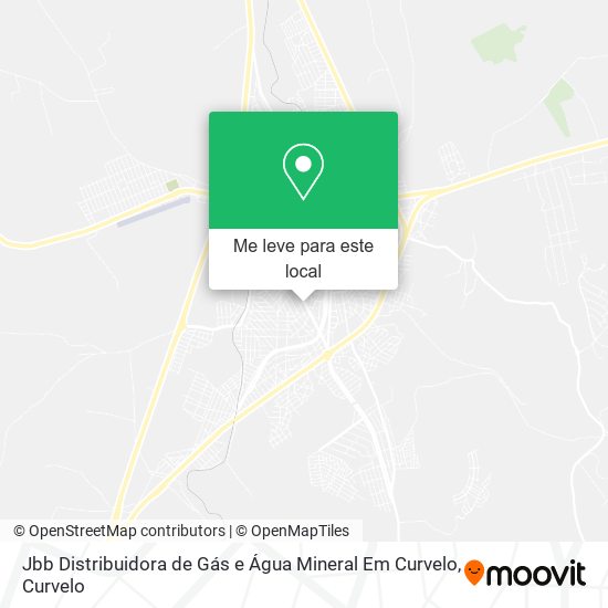 Jbb Distribuidora de Gás e Água Mineral Em Curvelo mapa