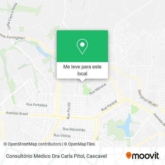 Consultório Médico Dra Carla Pitol mapa