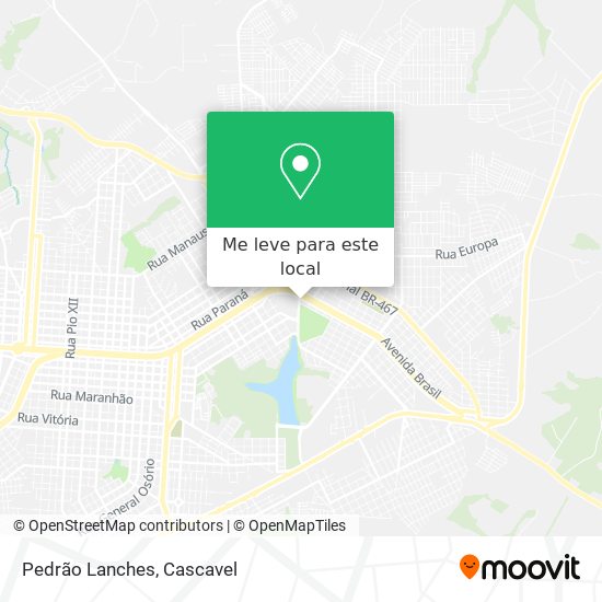 Pedrão Lanches mapa