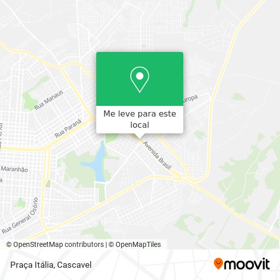 Praça Itália mapa