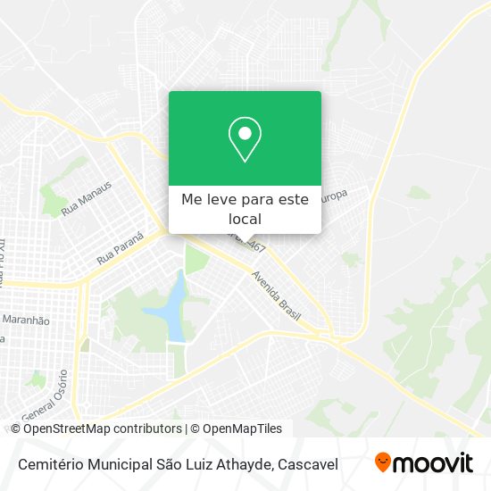 Cemitério Municipal São Luiz Athayde mapa
