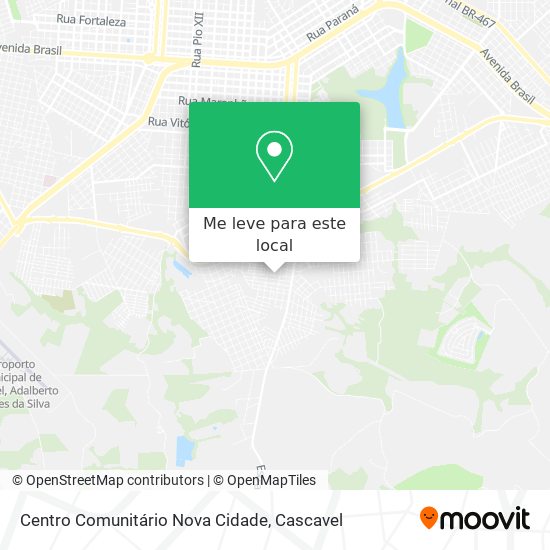 Centro Comunitário Nova Cidade mapa