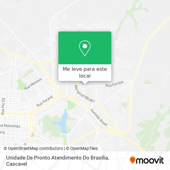 Unidade De Pronto Atendimento Do Brasília mapa