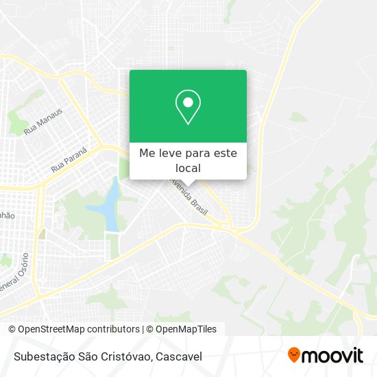 Subestação São Cristóvao mapa