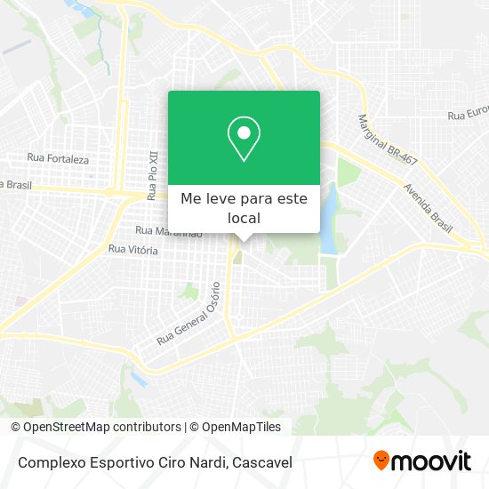 Complexo Esportivo Ciro Nardi mapa