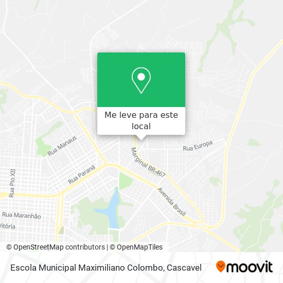 Escola Municipal Maximiliano Colombo mapa