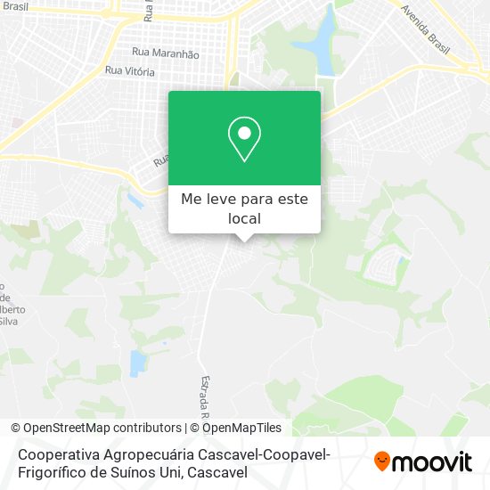 Cooperativa Agropecuária Cascavel-Coopavel-Frigorífico de Suínos Uni mapa