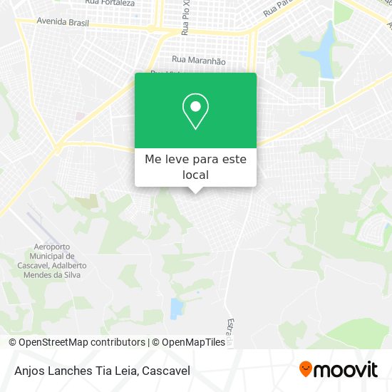 Anjos Lanches Tia Leia mapa