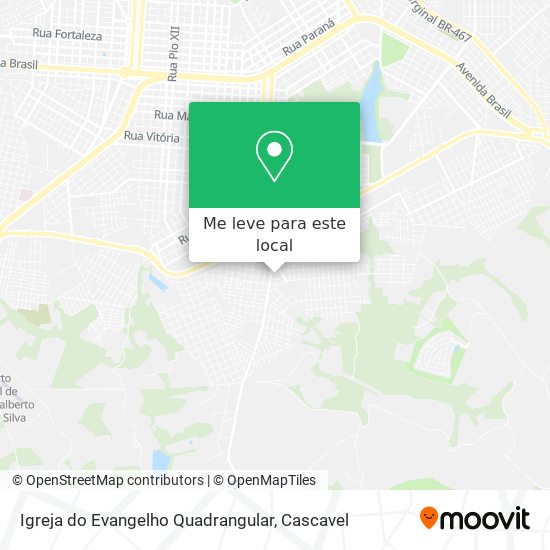Igreja do Evangelho Quadrangular mapa