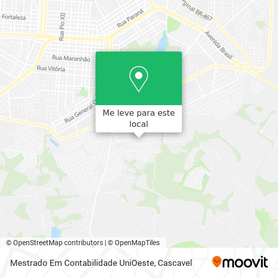 Mestrado Em Contabilidade UniOeste mapa