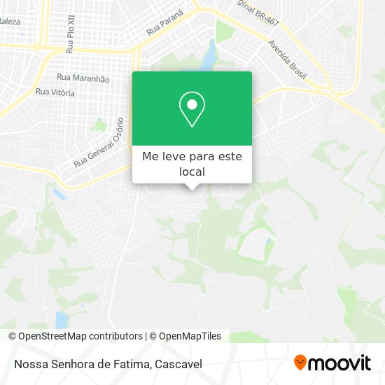 Nossa Senhora de Fatima mapa
