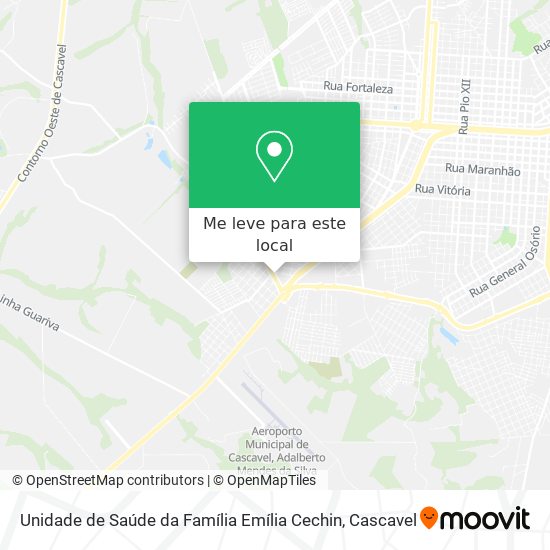 Unidade de Saúde da Família Emília Cechin mapa