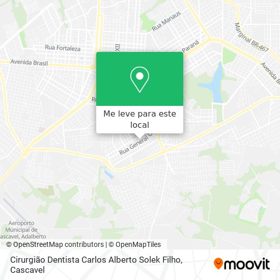 Cirurgião Dentista Carlos Alberto Solek Filho mapa