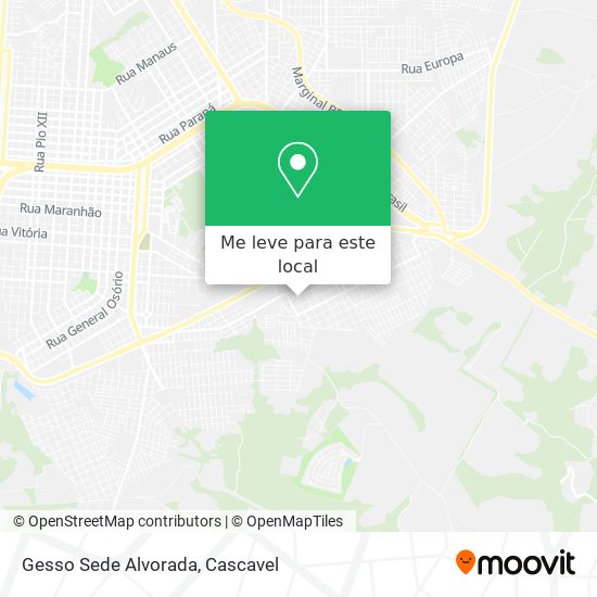 Gesso Sede Alvorada mapa