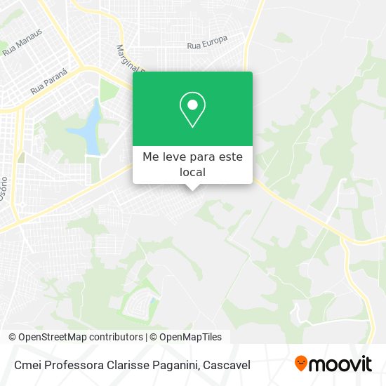 Cmei Professora Clarisse Paganini mapa