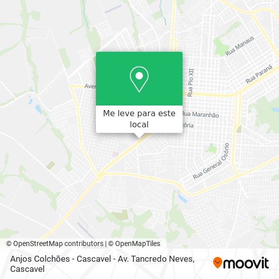 Anjos Colchões - Cascavel - Av. Tancredo Neves mapa