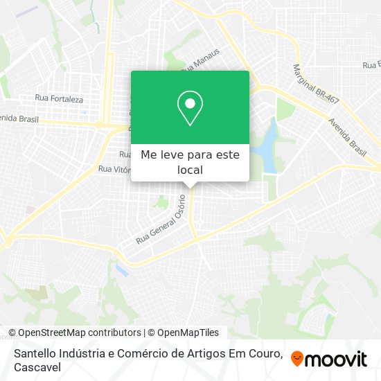 Santello Indústria e Comércio de Artigos Em Couro mapa