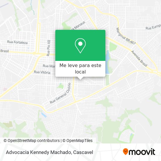 Advocacia Kennedy Machado mapa