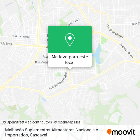 Malhação Suplementos Alimentares Nacionais e Importados mapa