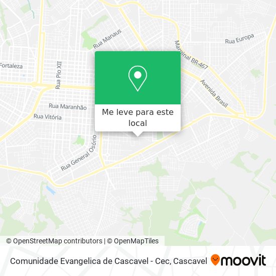 Comunidade Evangelica de Cascavel - Cec mapa