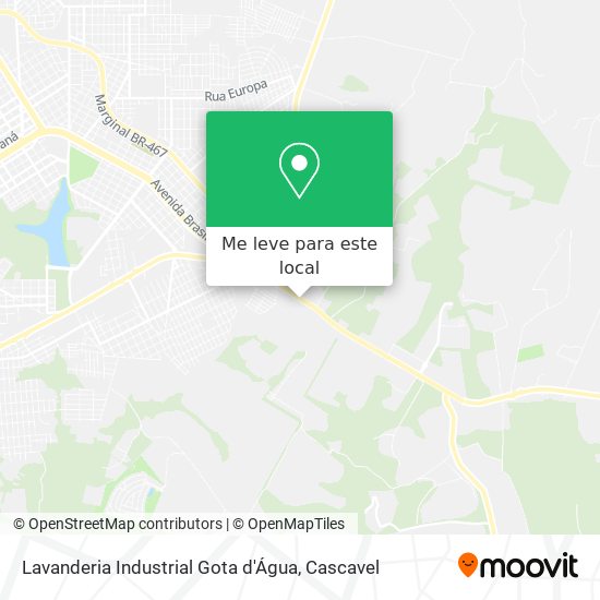 Lavanderia Industrial Gota d'Água mapa