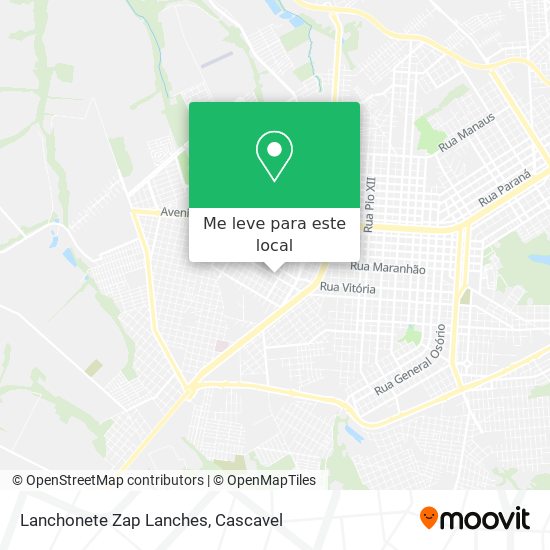 Lanchonete Zap Lanches mapa