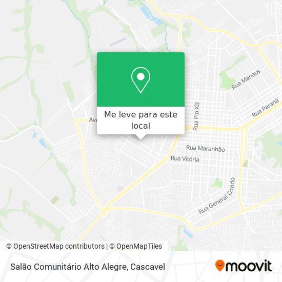Salão Comunitário Alto Alegre mapa